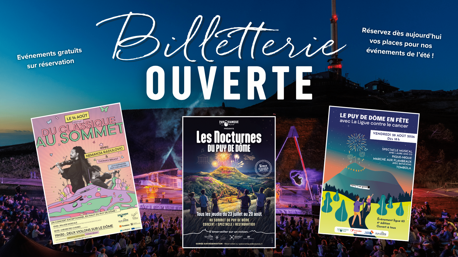 Billetterie ouverte